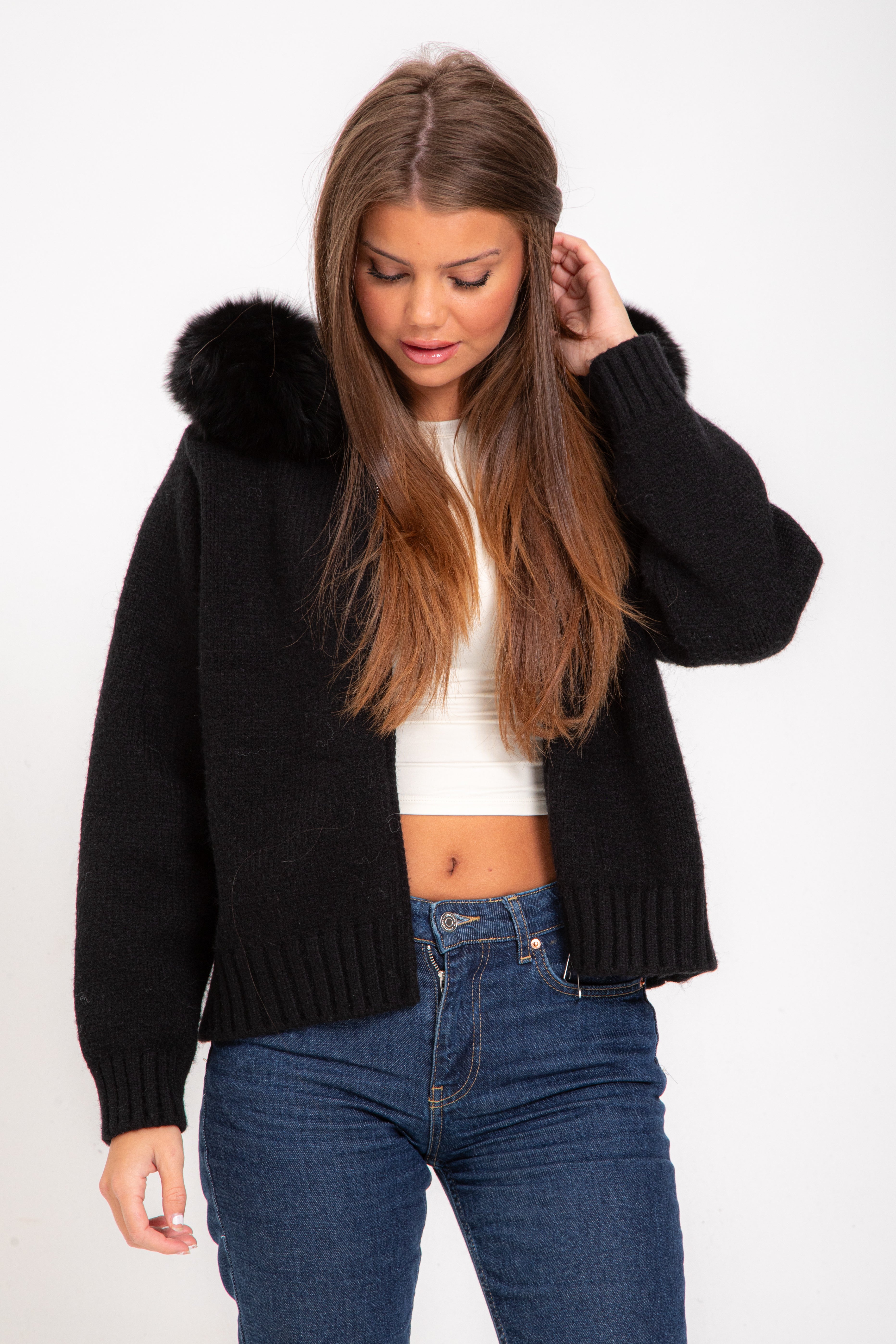 Vivora | Fur Jacket - Black