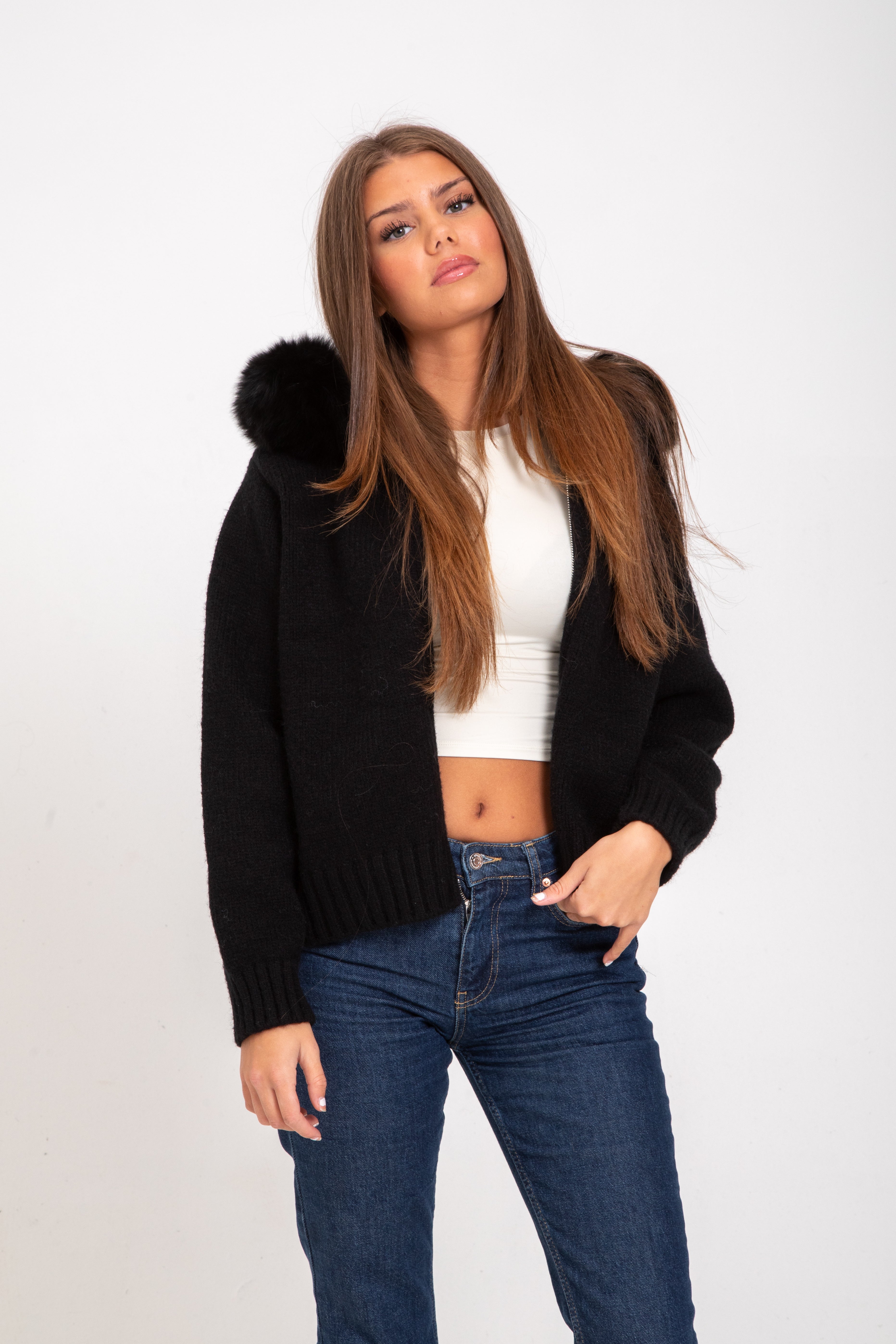 Vivora | Fur Jacket - Black