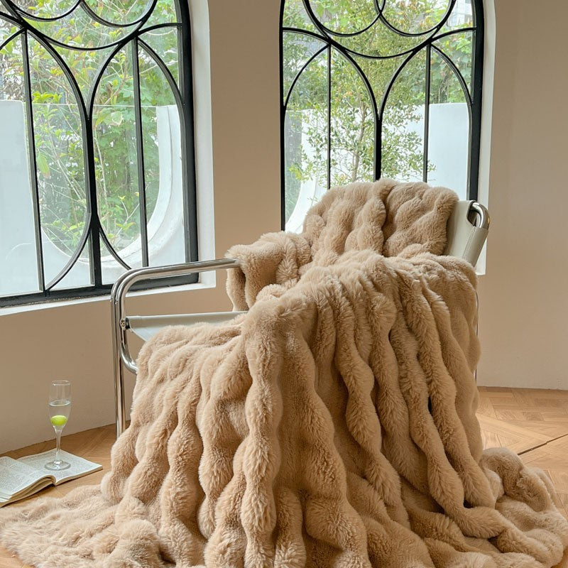 Luxury Faux Rabbit Fur Blanket – Ultra Soft