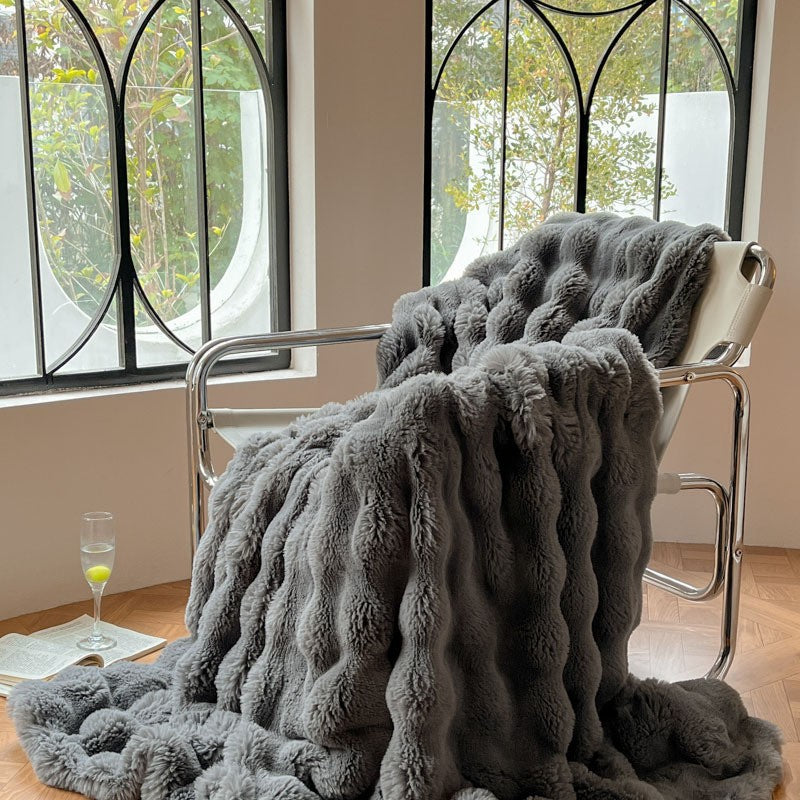 Luxury Faux Rabbit Fur Blanket – Ultra Soft