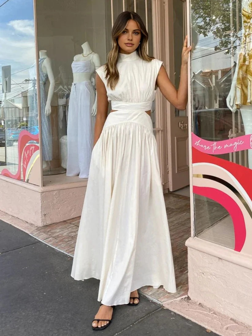 Vivora | Elegant dress with high neck