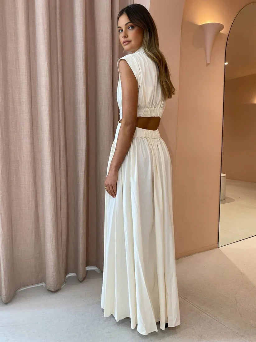 Vivora | Elegant dress with high neck