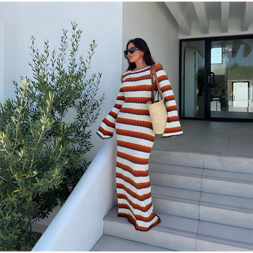 Vivora | Knitted dress striped pattern