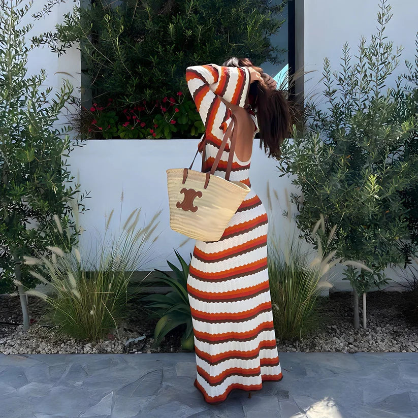 Vivora | Knitted dress striped pattern