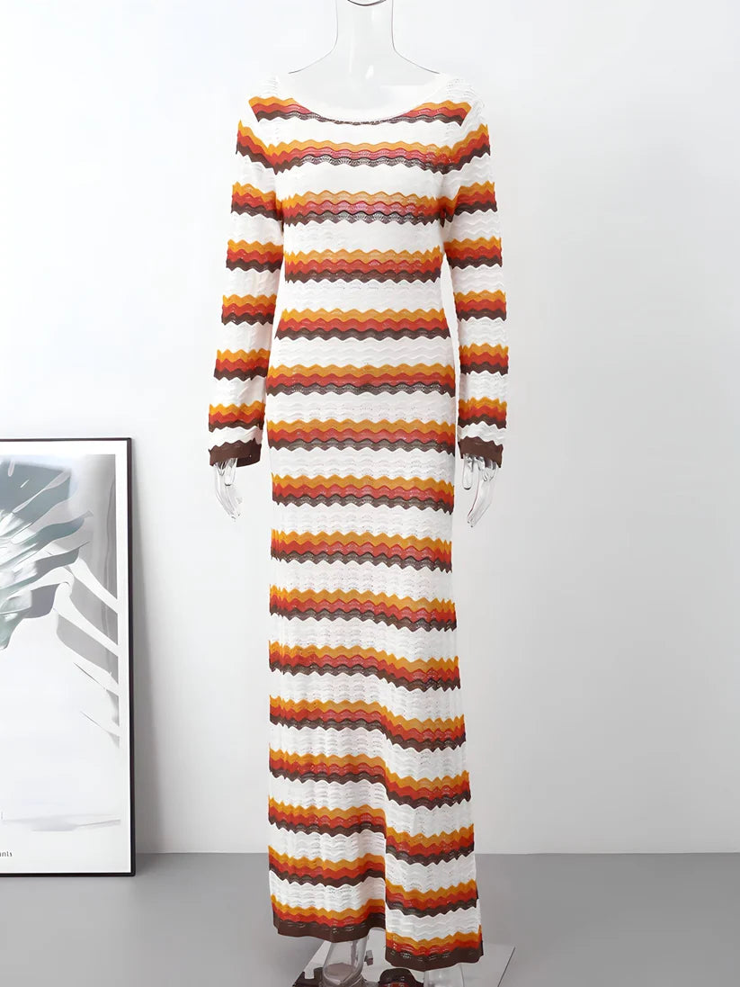 Vivora | Knitted dress striped pattern