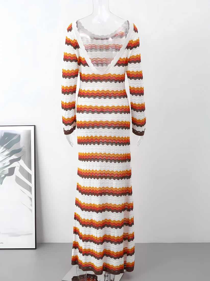Vivora | Knitted dress striped pattern