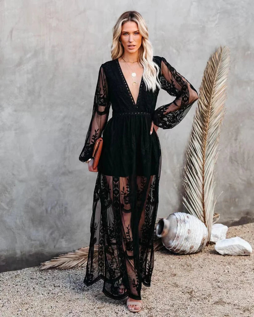 Vivora | Dress with transparent sleeves