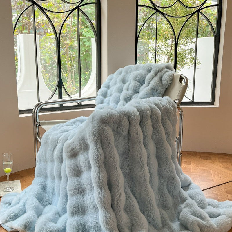 Luxury Faux Rabbit Fur Blanket – Ultra Soft