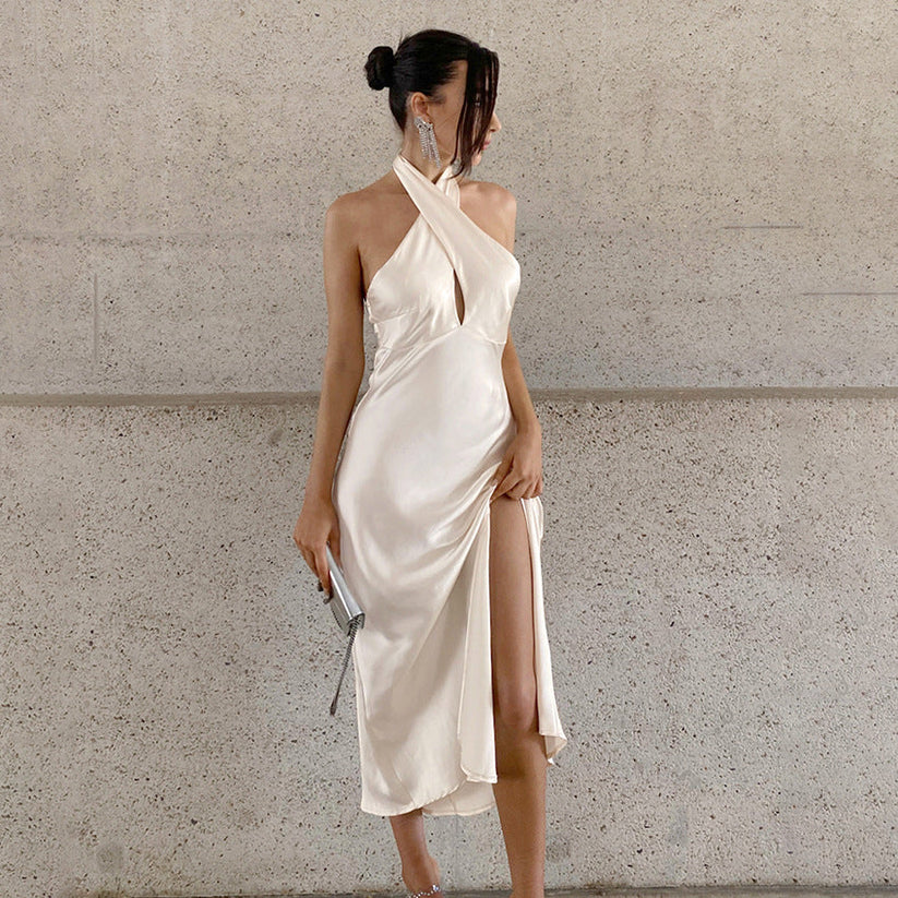 Vivora | Satin slim fit dress